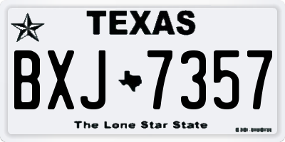 TX license plate BXJ7357