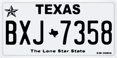 TX license plate BXJ7358