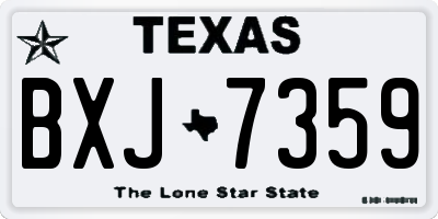 TX license plate BXJ7359