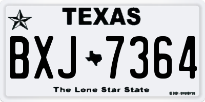 TX license plate BXJ7364