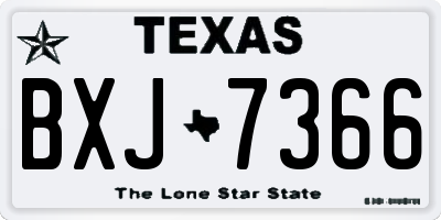 TX license plate BXJ7366