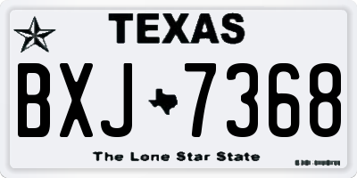 TX license plate BXJ7368