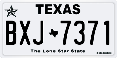 TX license plate BXJ7371