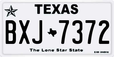 TX license plate BXJ7372