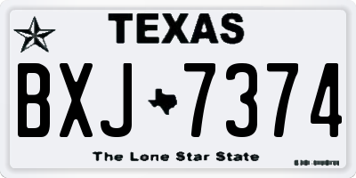 TX license plate BXJ7374