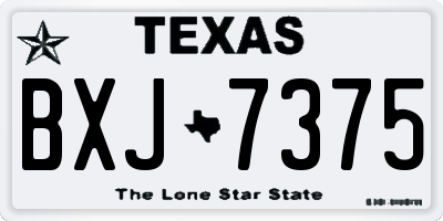TX license plate BXJ7375
