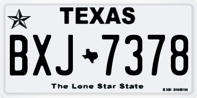 TX license plate BXJ7378