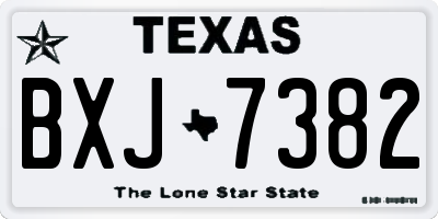 TX license plate BXJ7382