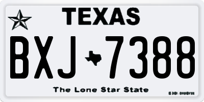 TX license plate BXJ7388