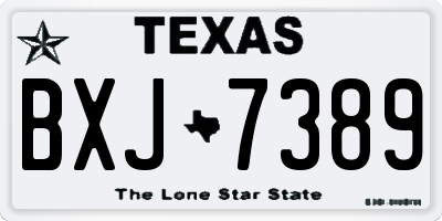 TX license plate BXJ7389
