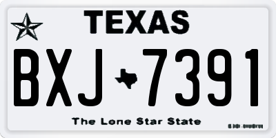 TX license plate BXJ7391