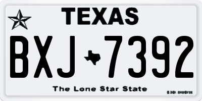 TX license plate BXJ7392