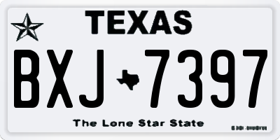 TX license plate BXJ7397