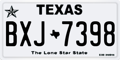 TX license plate BXJ7398