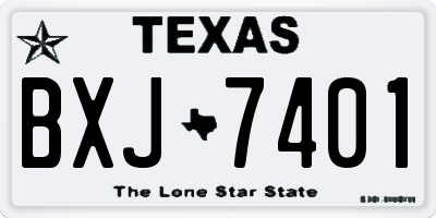 TX license plate BXJ7401