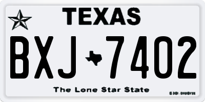 TX license plate BXJ7402