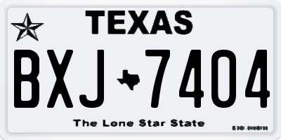 TX license plate BXJ7404