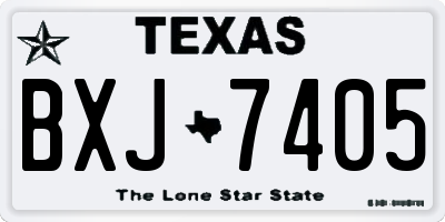 TX license plate BXJ7405