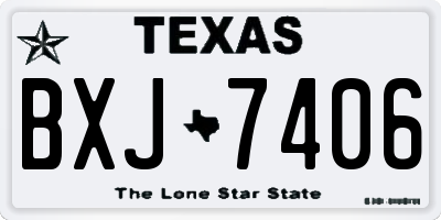 TX license plate BXJ7406