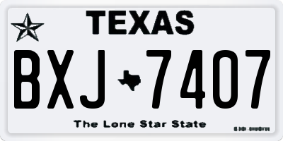 TX license plate BXJ7407
