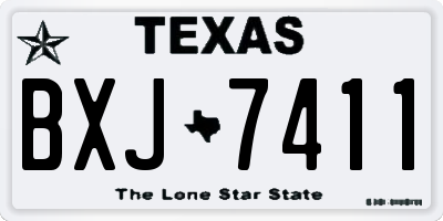 TX license plate BXJ7411