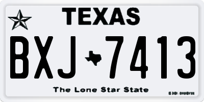 TX license plate BXJ7413