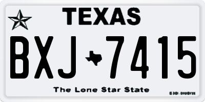 TX license plate BXJ7415