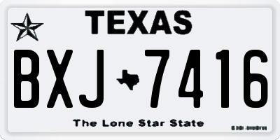 TX license plate BXJ7416