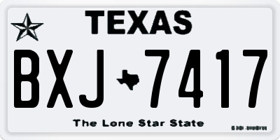 TX license plate BXJ7417