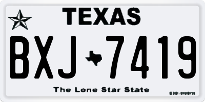 TX license plate BXJ7419