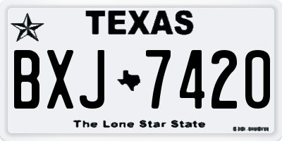 TX license plate BXJ7420