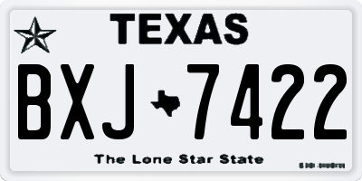 TX license plate BXJ7422