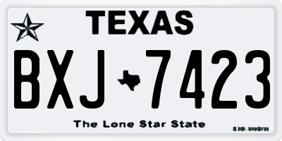 TX license plate BXJ7423