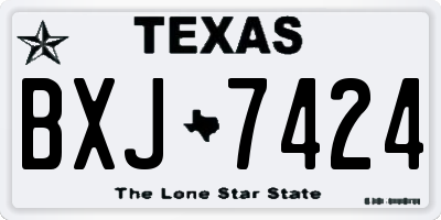 TX license plate BXJ7424