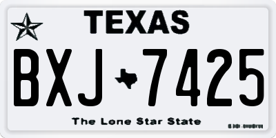 TX license plate BXJ7425