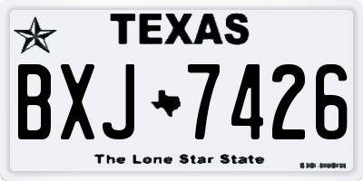TX license plate BXJ7426