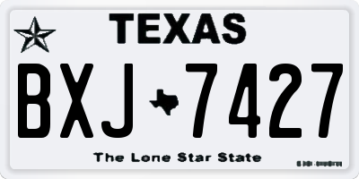 TX license plate BXJ7427