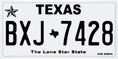 TX license plate BXJ7428