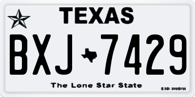 TX license plate BXJ7429