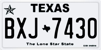 TX license plate BXJ7430