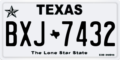 TX license plate BXJ7432