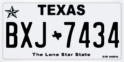 TX license plate BXJ7434