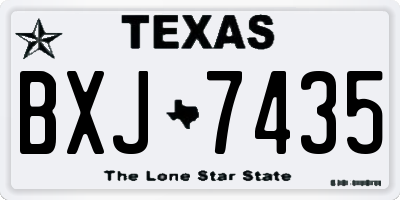 TX license plate BXJ7435