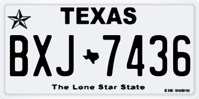 TX license plate BXJ7436
