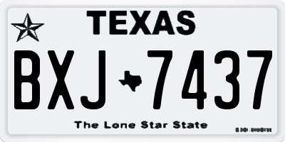 TX license plate BXJ7437