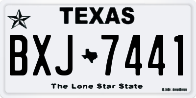 TX license plate BXJ7441