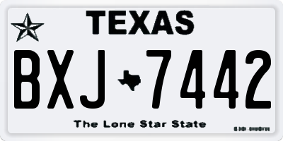 TX license plate BXJ7442