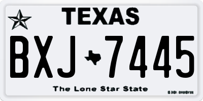 TX license plate BXJ7445