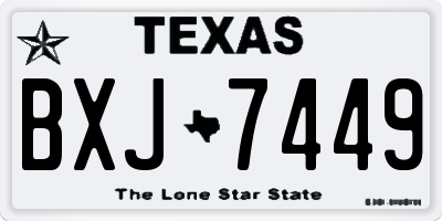 TX license plate BXJ7449