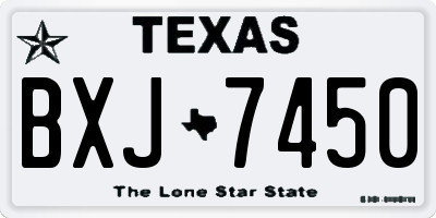 TX license plate BXJ7450